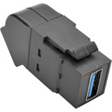 Tripp Lite U325-000-KPA-BK USB 3.0 Keystone Panel Mount Coupler Angled F/F All in One Black