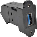 Tripp Lite U325-000-KPA-BK USB 3.0 Keystone Panel Mount Coupler Angled F/F All in One Black