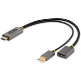 StarTech 128-HDMI-DISPLAYPORT 1ft (30cm) HDMI to DisplayPort Adapter - 4K 60Hz HDR HDMI Source to DP Monitor - USB Bus Powered - HDMI 2.0 to DisplayPort 1.2