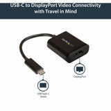 StarTech CDP2DP USB C to DisplayPort Adapter 4K 60Hz - USB Type-C to DP 1.4 Monitor Video Converter (DP Alt Mode) - Thunderbolt 3 Compatible
