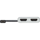 Tripp Lite MTB3-002-HD Dual-Monitor Thunderbolt 3 to HDMI Adapter (M/2xF) - 4K 60 Hz - 4:4:4 - Silver