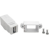 Tripp Lite U060-000-KP-WH USB 2.0 Panel Mount Coupler Keystone Jack White F/F All-In-One