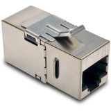 Tripp Lite N235-001-SH-D Cat6 Straight-Through Modular Shielded In-Line Snap-In Coupler with 90-Degree Down-Angled Port (RJ45 F/F)