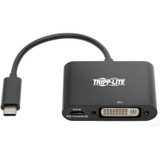 Tripp Lite U444-06N-DB-C USB C to DVI Adapter Converter w/ PD Charging 1080p Black USB Type C to DVI