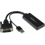 StarTech DVI2HD DVI to HDMI Video Adapter with USB Power and Audio - DVI-D to HDMI Converter - 1080p