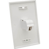 Tripp Lite U060-000-KPA-WH USB 2.0 All-in-One Keystone/Panel Mount Angled Coupler (F/F) - White