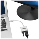 Tripp Lite U444-06N-DP8WC USB-C to DisplayPort Active Adapter Cable with Equalizer (M/F) UHD 8K HDR 60W PD Charging White 6 in. (15.2 cm)