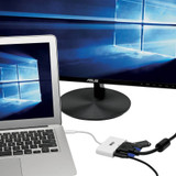 Tripp Lite U444-06N-DU-C USB C to DVI Multiport Video Adapter Converter w/ USB-A Hub & USB-C PD Charging Port - Thunderbolt 3 Compatible - USB Type C to DVI - USB Type-C