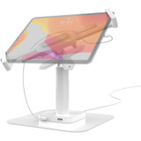 CTA Digital VESA Compatible Desk Mount with USB Ports and Cable Routing (White)