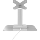 CTA Digital VESA Compatible Desk Mount with USB Ports and Cable Routing (White)