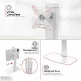 CTA Digital Adjustable VESA Compatible Desk Mount with Universal Security Enclosure (White)