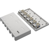 Tripp Lite Pre-Configured Unshielded Cat6 6-Port Surface-Mount Box 110 IDC RJ45 White