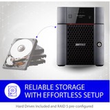 BUFFALO TeraStation 3420DN 4-Bay Desktop NAS 8TB (2x4TB) with HDD NAS Hard Drives Included 2.5GBE / Computer Network Attached Storage / Private Cloud / NAS Storage/ Network Storage / File Server