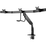 Tripp Lite Safe-IT Precision-Placement Triple-Display Desk Clamp/Grommet with premium gas spring arm and Antimicrobial Tape for 17" to 32" Displays