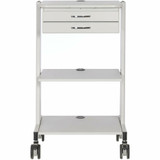 Tripp Lite Mobile Workstation with 2x Adjustable Shelves 2x Metal Drawers Locking Casters TAA