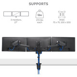 Fellowes Platinum Series Triple Monitor Arm