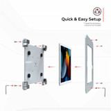 CTA Digital Acrylic Security VESA Enclosure for iPad 10.2 Series, iPad Air3, and iPad Pro 10.5 (White)