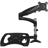 StarTech.com Laptop Monitor Stand, Computer Monitor Stand, Articulating, VESA Mount Monitor Desk Mount, For up to 27"(17.6lb/8kg) Displays