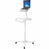 CTA Digital Height-Adjustable Rolling Workstation Cart with Laptop Holder