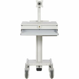 Tripp Lite Mobile Workstation with Monitor Arm, Casters, Locking Drawer, TAA