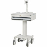 Tripp Lite Mobile Workstation with Monitor Arm, Casters, Locking Drawer, TAA