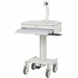 Tripp Lite Mobile Workstation with Monitor Arm, Casters, Locking Drawer, TAA