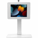 CTA Digital VESA Compatible Desk Stand w/ Height Adjustable Pole (White)