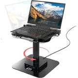 CTA Digital Laptop Desk Mount with USB Ports and Built-in Cooling Fan