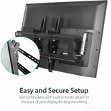 StarTech.com Flat Screen TV Wall Mount - Tilting - For 32" to 75" TVs - Steel - VESA TV Mount - Monitor Wall Mount