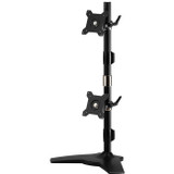 Amer Mounts Stand Based Vertical Dual Monitor Mount for two 15"-24" LCD/LED Flat Panels