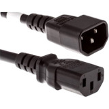 UNC PWCD-C13C14-15A-06F-BLK Power Cord C13-C14 - 14AWG - 15amp - 250V - SJT Jacket - Black 6ft