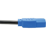 Tripp Lite Desktop Computer AC Power Cable, NEMA 5-15P to C13 - 10A, 125V, 18 AWG, 4 ft. (1.22 m), Blue Plugs