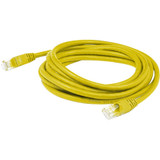 AddOn AOT-7FCAT6-YEL 7ft RJ-45 (Male) to RJ-45 (Male) Straight Yellow Cat6 UTP Copper TAA Compliant Patch Cable