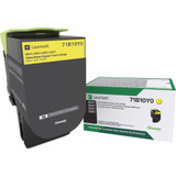 Lexmark 71B10Y0 Original Laser Toner Cartridge - Yellow - 1 Each