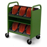 Bretford TVCT30CAD-90DGRA CUBE Transport Cart with Caddies - TVCT30CAD