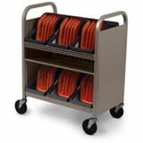 Bretford TVCT30CAD-CH CUBE Transport Cart with Caddies - TVCT30CAD