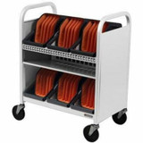 Bretford TVCT30CAD-AW CUBE Transport Cart with Caddies - TVCT30CAD