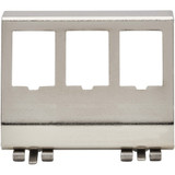 Tripp Lite 3-Port Metal DIN-Rail Mounting Module for Snap-In Keystone Jacks and Couplers, Silver, TAA