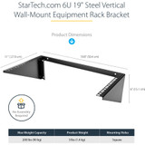 StarTech.com 6U 19-Inch Steel Vertical Rack and Wallmountable Server Rack