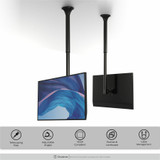 CTA Digital Height-Adjustable Ceiling Mount for Monitors and TVs