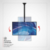 CTA Digital Height-Adjustable Ceiling Mount for Monitors and TVs