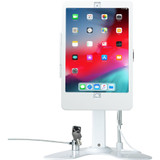 CTA Digital Dual Security Kiosk Stand with Locking Case and Cable for iPad 10.2 (Gen. 7), iPad Air 3 and iPad Pro 10.5 (White)
