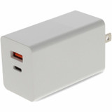 AddOn Wall Charger Dual Port 1X USB-C 3.1 1X USB-A 20V 3A White