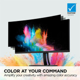 ViewSonic ColorPro VP3456a - 34" 21:9 Curved UWQHD Monitor with 75Hz, FreeSync, 100W USB C, RJ45, sRGB - 400 cd/m&#178;