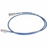 Ortronics 28awg Reduced diameter C6A/10G channel cord Blue 2FT