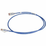 Ortronics 28awg Reduced diameter C6A/10G channel cord Blue 8FT