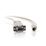 C2G 25041 6ft DB9 Female to 8-pin Mini Din Male Adapter Cable