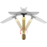 CTA Digital Gas Spring Monitor Arm with 2 USB Ports (Gold)