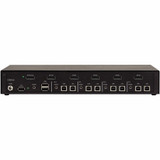 Black Box Secure NIAP 4.0 Certified KVM MultiViewer - 4-Port, Single-Monitor, DisplayPort, CAC