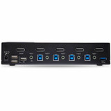 StarTech 4-Port DisplayPort 1.4 KVM Switch, 8K 60Hz / 4K 144Hz, 2x USB 3.0 Ports, 4x USB 2.0 Ports, Hotkey Switching, TAA Compliant